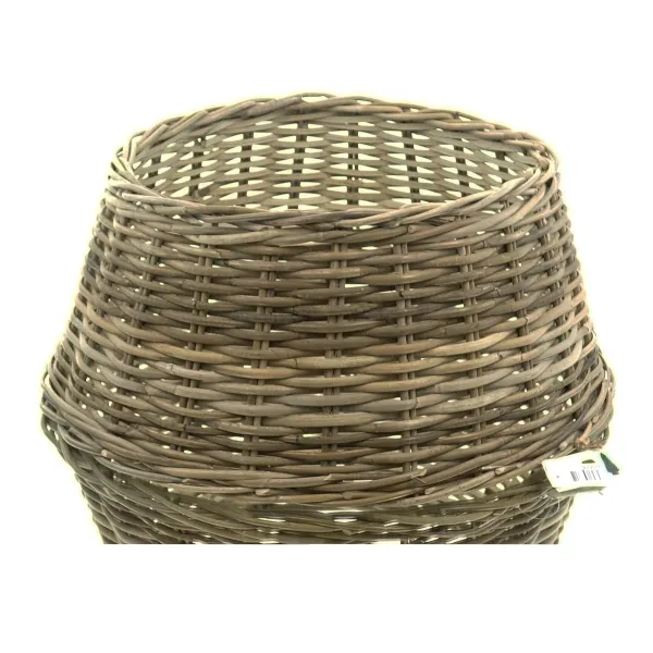 VAN DER LEEDEN Abdeckung für Weihnachtsbaumständer aus Rattan Grau Ø 60 cm