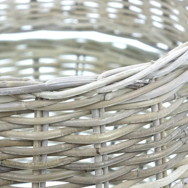 VAN DER LEEDEN Abdeckung für Weihnachtsbaumständer aus Rattan Grau Ø 60 cm