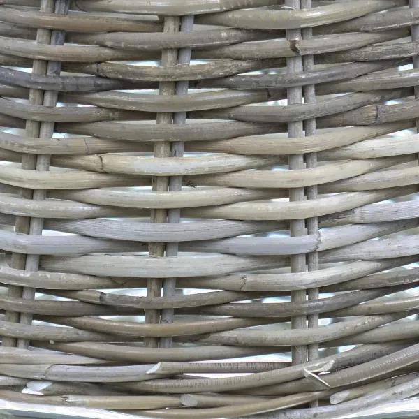 VAN DER LEEDEN Abdeckung für Weihnachtsbaumständer aus Rattan Grau Ø 60 cm