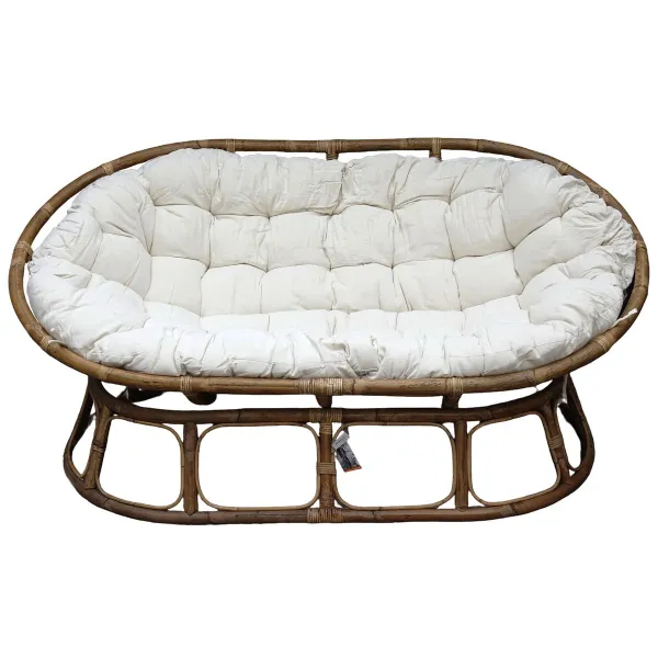 Van der Leeden Bank Mamasan Rattan Braun 180 cm x 110 cm