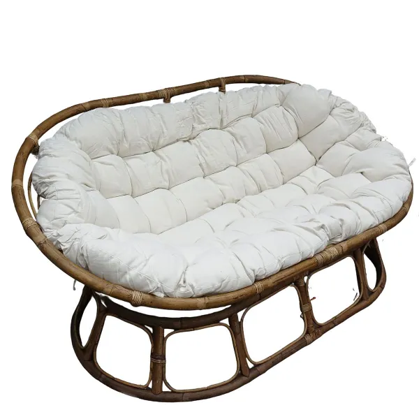 Van der Leeden Bank Mamasan Rattan Braun 180 cm x 110 cm