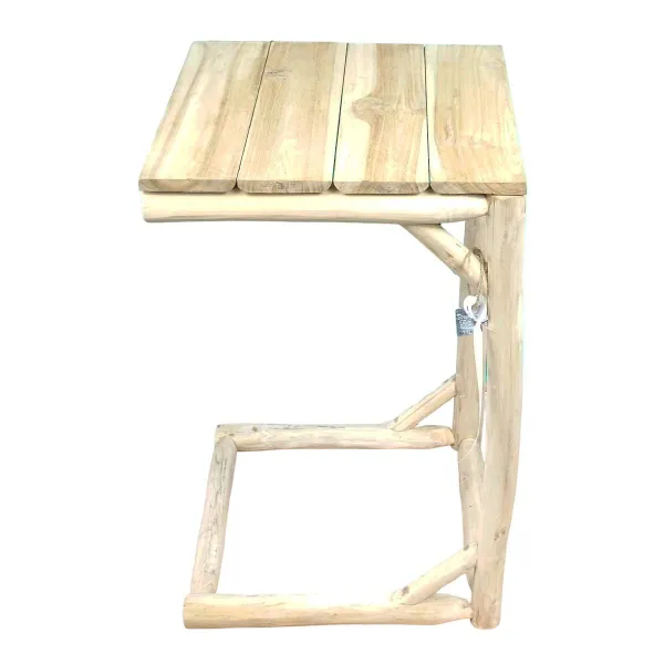 VAN DER LEEDEN Beistelltisch Teakholz Natur 40 x 66 cm