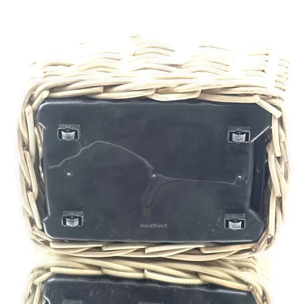 VAN DER LEEDEN DRYPOT® Rattan Pflanzgefäß Grau 49 x 37 x 30 cm - Sylter Körbe