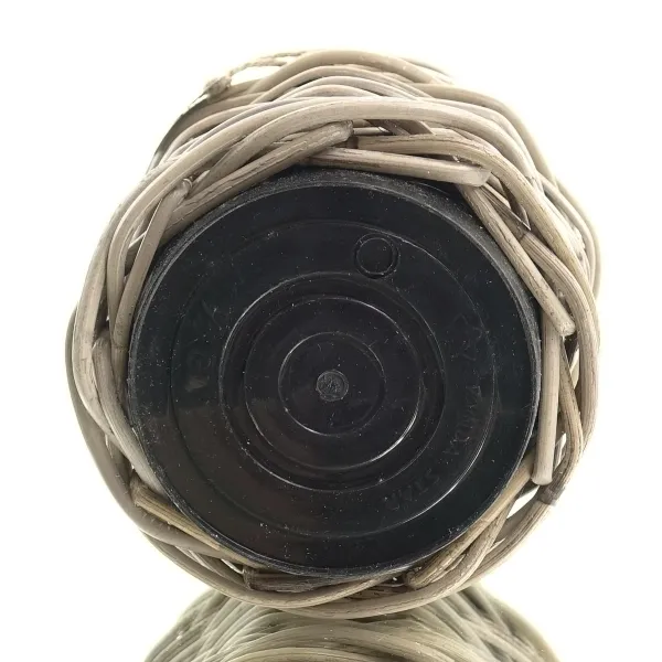 VAN DER LEEDEN DRYPOT® Rattan Pflanzgefäß Grau ca. Ø 17 cm - Sylter Körbe