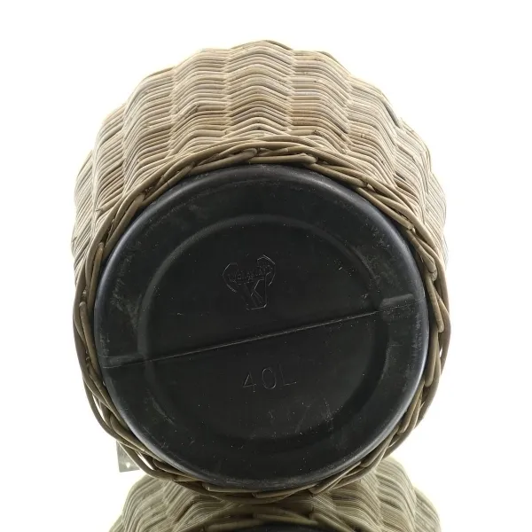 VAN DER LEEDEN DRYPOT® Rattan Pflanzkübel Grau Ø 45 cm - Sylter Körbe