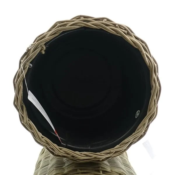VAN DER LEEDEN DRYPOT® Rattan Pflanzkübel Grau Ø 45 cm - Sylter Körbe