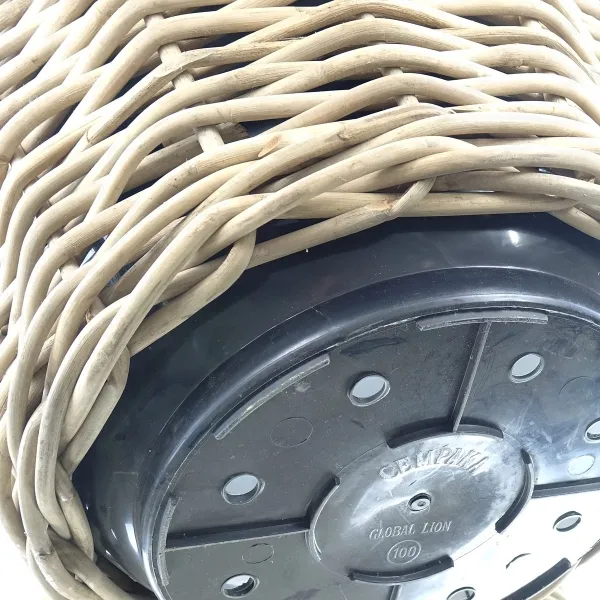 VAN DER LEEDEN DRYPOT® Rattan Pflanzkübel Grau Ø 83 cm - Sylter Körbe