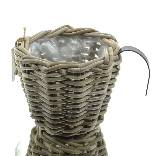VAN DER LEEDEN Einhängekorb Rund Grau Ø 15 cm mit Folienauskleidung VAN DER LEEDEN Einhängekorb Rund Grau Ø 15 cm mit Folienauskleidung