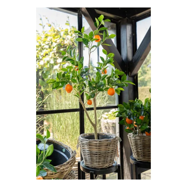 VAN DER LEEDEN Orangenbaum im Topf 112 cm - Kunstpflanze