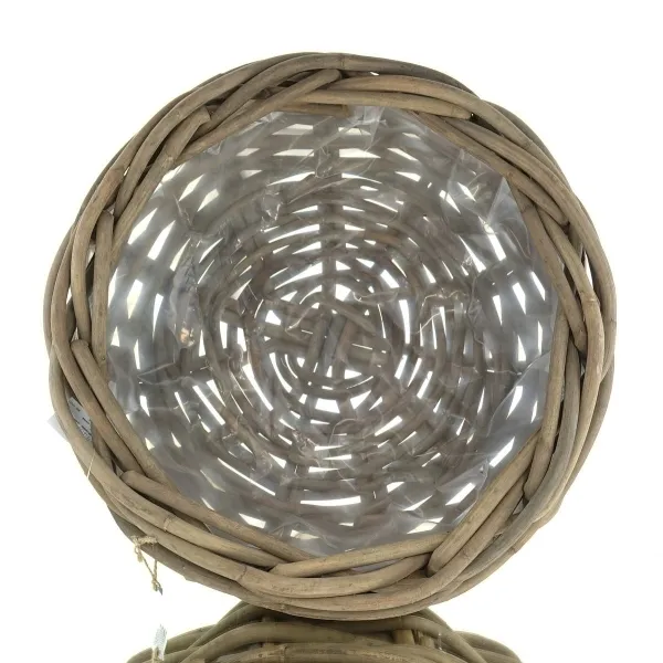 VAN DER LEEDEN Pflanzkorb Rund Grau Ø ca. 60 cm mit Folienauskleidung