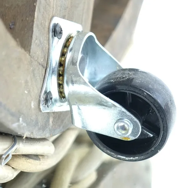 VAN DER LEEDEN Rattan Kaminholzkorb mit Rollen Ø 50 cm