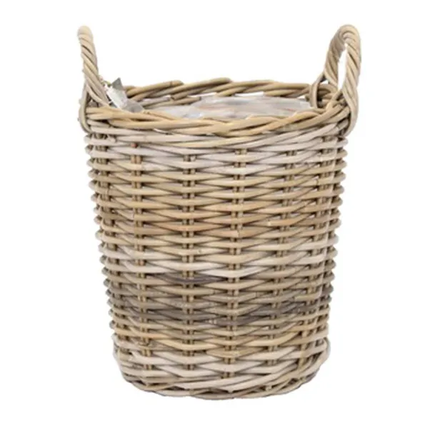 VAN DER LEEDEN Rattan Korb rund Ø 30 cm