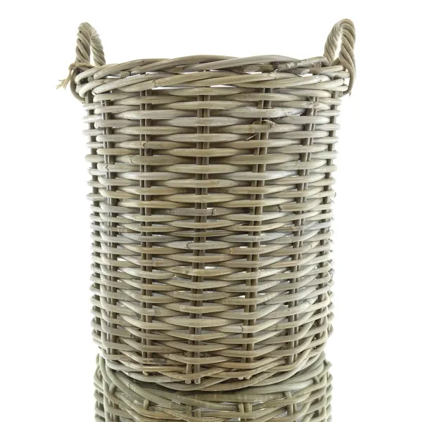 VAN DER LEEDEN Rattan Korb rund Ø 40 cm