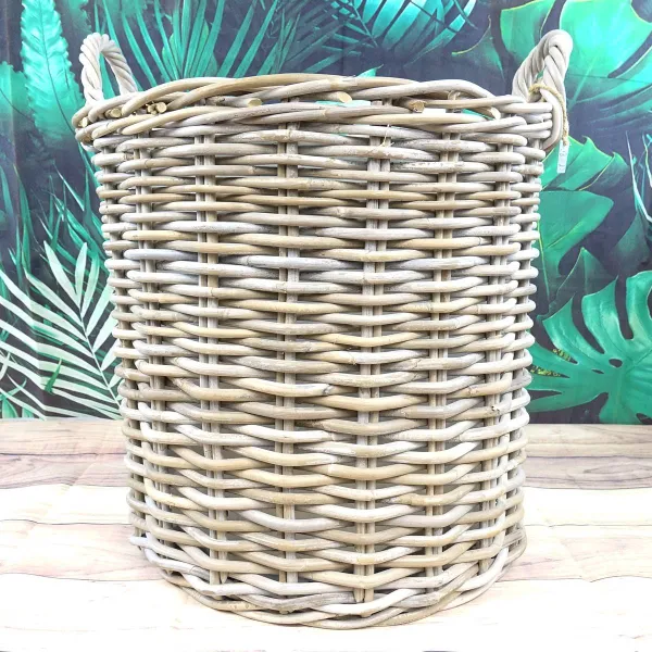 VAN DER LEEDEN Rattan Korb rund Ø 50 cm
