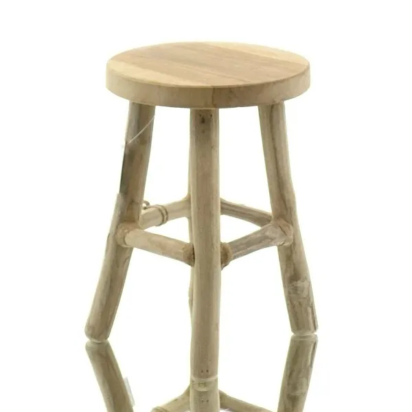 VAN DER LEEDEN Schemel Natur Ø 20 cm - Teakholz massiv