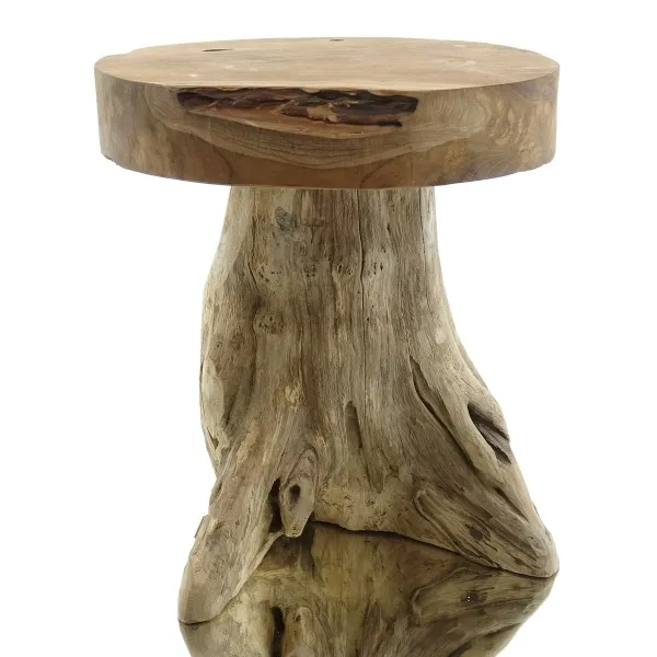 VAN DER LEEDEN Schemel Teak Baumwurzel D40h45cm