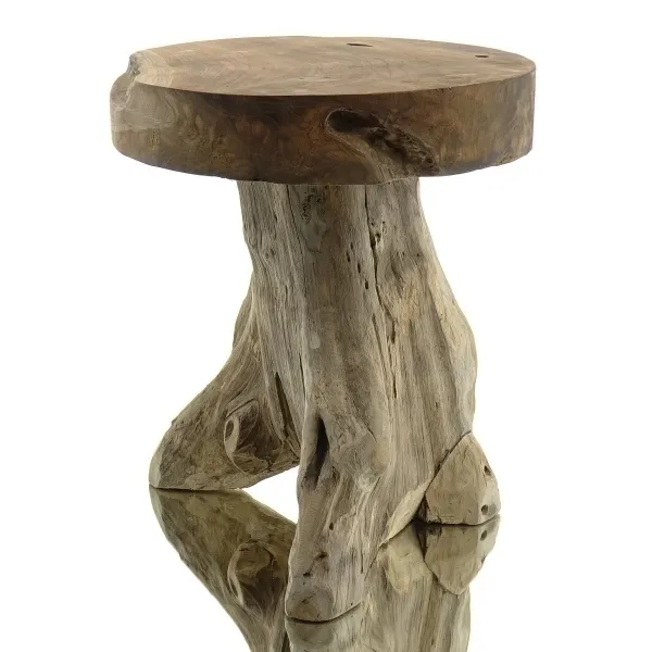 VAN DER LEEDEN Schemel Teak Baumwurzel D40h45cm