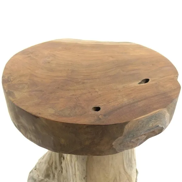 VAN DER LEEDEN Schemel Teak Baumwurzel D40h45cm
