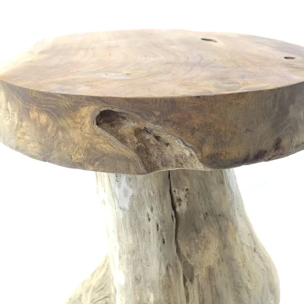VAN DER LEEDEN Schemel Teak Baumwurzel D40h45cm