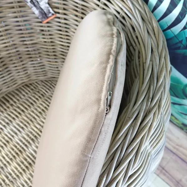 VAN DER LEEDEN Balkon & Garten Rattansessel Jakarta Grau Ø ca. 80 cm