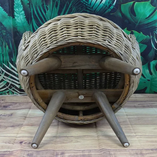VAN DER LEEDEN Balkon & Garten Rattansessel Jakarta Grau Ø ca. 80 cm