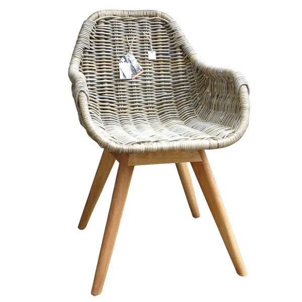 VAN DER LEEDEN Stuhl Lounge Rattan 56 cm x 60 cm Höhe 83 cm