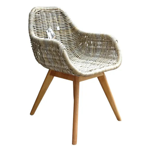 VAN DER LEEDEN Stuhl Lounge Rattan 56 cm x 60 cm Höhe 83 cm