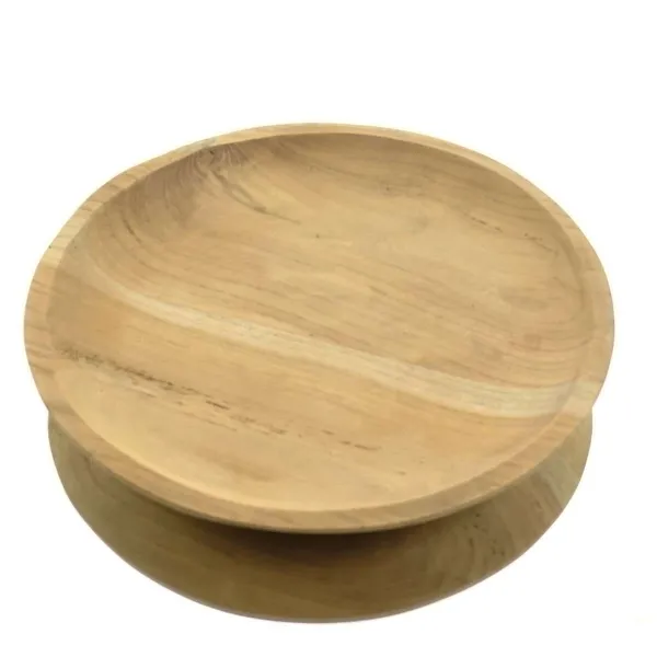 VAN DER LEEDEN Teller Teakholz Natur massiv Ø 30 cm