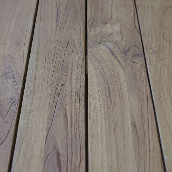 VAN DER LEEDEN Tisch Kreuzbein Oval Teak Natural 240x110 cm Höhe 78 cm