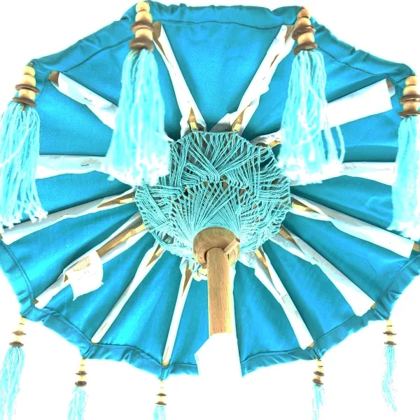 VAN DER LEEDEN Tisch-Sonnenschirm Bali Mini Azur Ø 50 cm