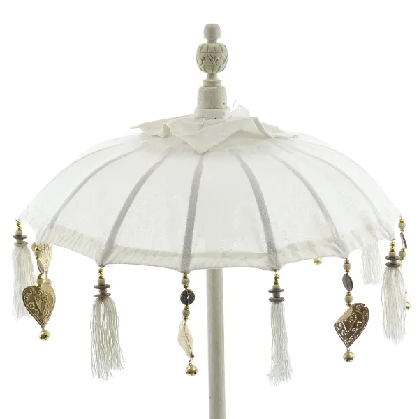 VAN DER LEEDEN Tisch-Sonnenschirm Bali Mini Weiß Ø 50 cm