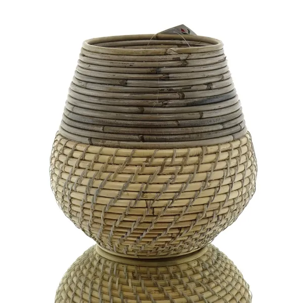 VAN DER LEEDEN Topf Stripe/Lombok grau blond Ø 24 Höhe 25 cm