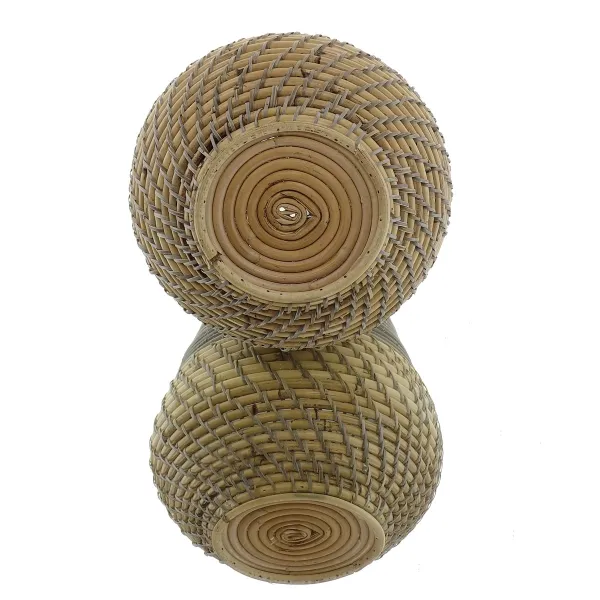 VAN DER LEEDEN Topf Stripe/Lombok grau blond Ø 24 Höhe 25 cm