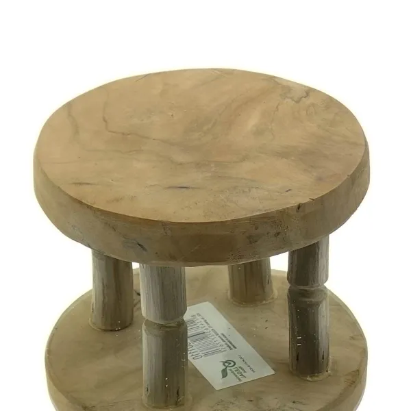 VAN DER LEEDEN Untersetzer - Platte mit 4 Beinen Natur Ø 14,5 cm - Teakholz massiv VAN DER LEEDEN Untersetzer - Platte mit 4 Beinen Natur Ø 14,5 cm - Teakholz massiv