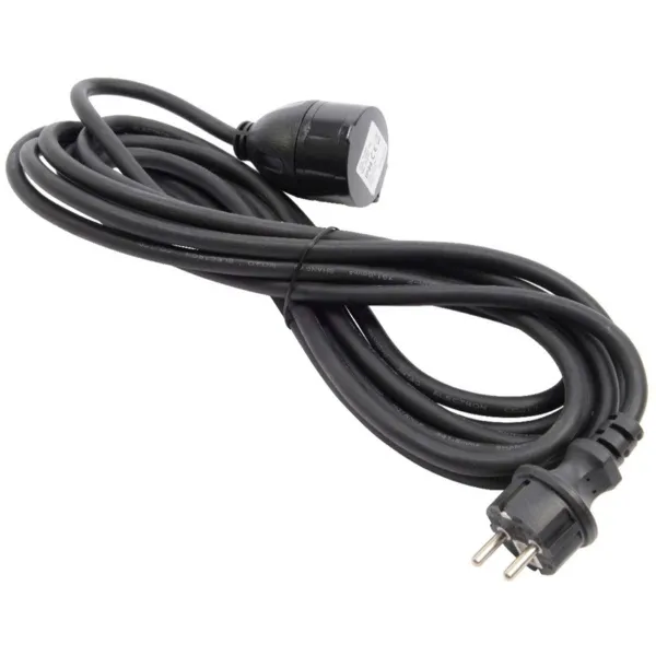 Verlängerungskabel Schwarz wasserdicht - 5 Meter Verlängerungskabel Schwarz wasserdicht - 5 Meter