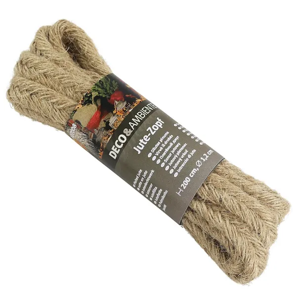 Videx® Deko & Ambiente Jutezopf Natur hellbraun Ø 1 cm 200 cm Videx® Deko & Ambiente Jutezopf Natur hellbraun Ø 1 cm 200 cm