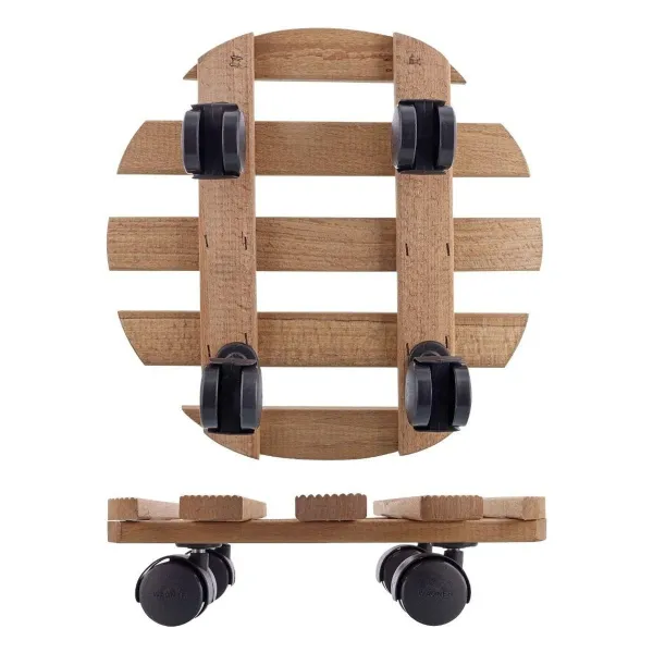 Wagner® Pflanzenroller COUNTRY GH 0183 - Ø 30 cm rund, Holz, Palisander, Tragkraft 100 kg