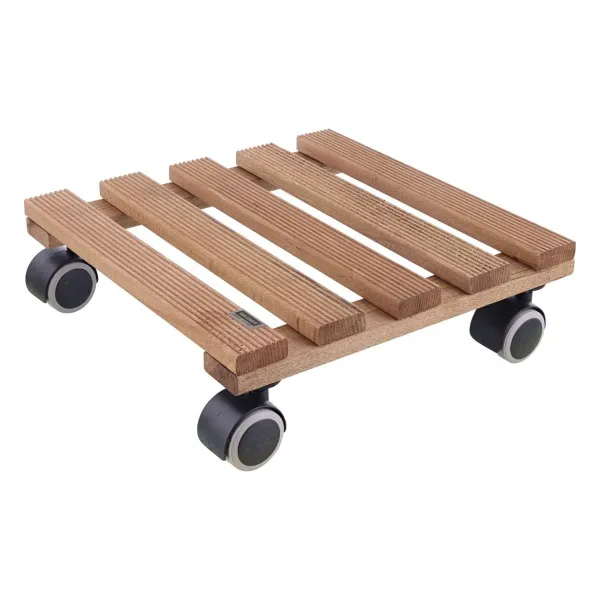 Wagner® Pflanzenroller COUNTRY GH 0203 - 28 x 28 cm, Holz, Palisander, Tragkraft 100 kg