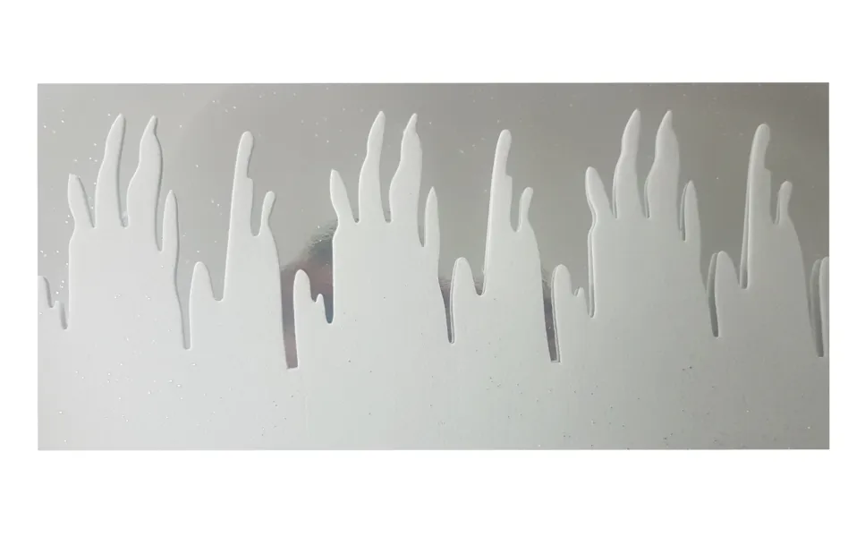 Weihnachtliche Fensterdeko Eiszapfen Weiß 100 x 22 cm - Kunststoff
