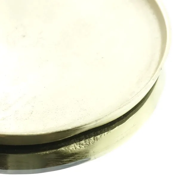 Weihnachtlicher Dekoteller Goldfarben Ø 20,25 cm - Aluminium