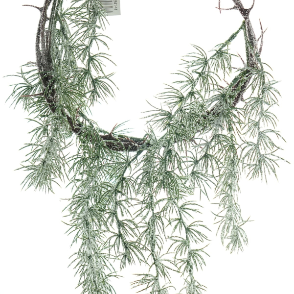 Weihnachtlicher Traumfänger aus Zedernzweigen beschneit Ø ca. 20 cm - Kunststoff