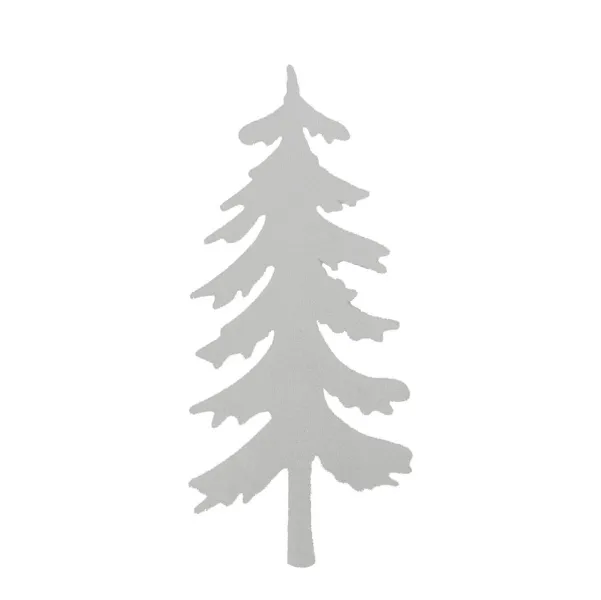 Weihnachts-Fensterbildaufkleber Tannenbaum Weiß grob gezeichnet 49 x 23 cm