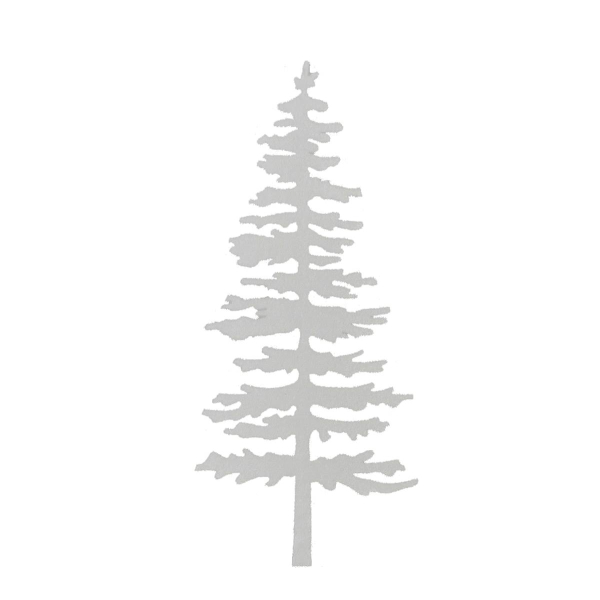 Weihnachts-Fensterbildaufkleber Weiß Tannenbaum fein gezeichnet 23  x 49 cm