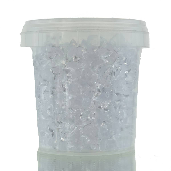 Weihnachts-Streusterne Transparent Ø 1,2 cm aus Acryl  - 150er Pack