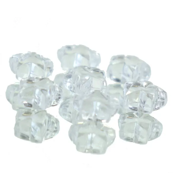 Weihnachts-Streusterne Transparent Ø 1,2 cm aus Acryl - 150er Pack