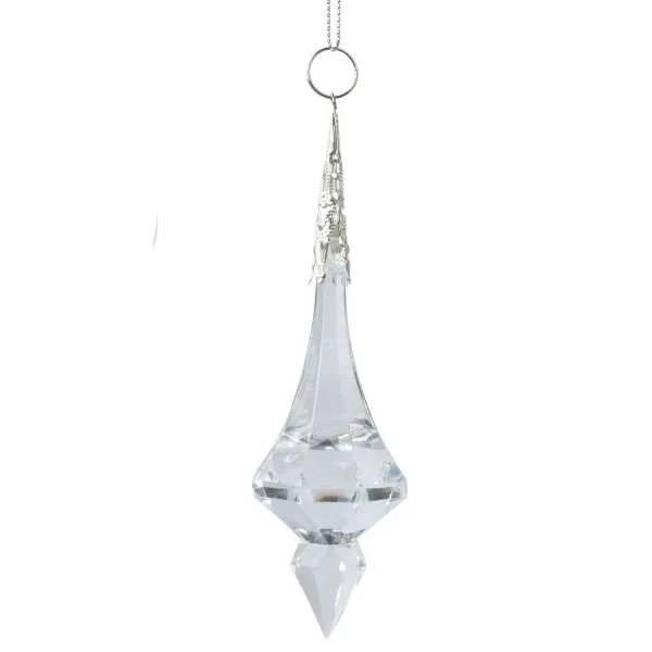 Weihnachtsanhänger Doppelkegel Facettierte Tropfenform transparent - Kunststoff Weihnachtsanhänger Doppelkegel Facettierte Tropfenform transparent - Kunststoff