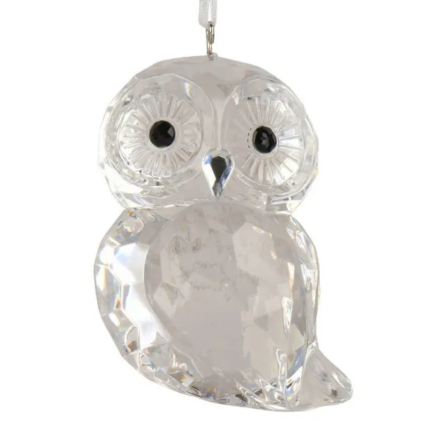 Weihnachtsanhänger Eule transparent - Kunststoff