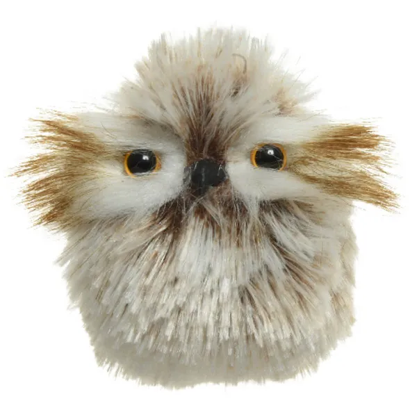 Weihnachtsanhänger Eule Weiß & Braun Ø 6 cm - Polyester