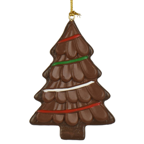 Weihnachtsanhänger Plätzchen Tannenbaum Vollmilchschokolade - Polyresin
