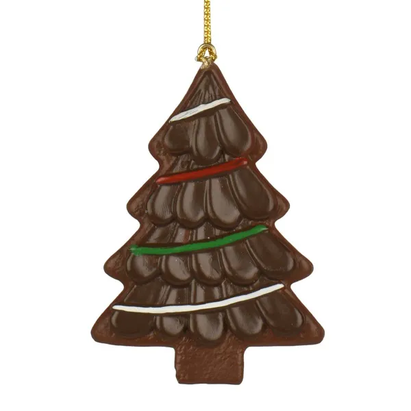 Weihnachtsanhänger Plätzchen Tannenbaum Zartbitterschokolade - Polyresin Weihnachtsanhänger Plätzchen Tannenbaum Zartbitterschokolade - Polyresin
